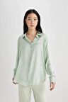 DeFacto Regular Fit Saten Uzun Kollu Gömlek Z2989AZ24SPGN1123