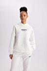 DeFactoFit Oversize Geniş Kalıp Kapüşonlu Kapitone Sporcu Sweatshirt B4599AX24SPWT80