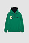 DeFactoFit NBA Boston Celtics Standart Fit Kapüşonlu Kalın Sweatshirt A7277AX23AUGN1037