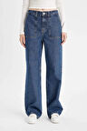 DeFacto Wide Leg Kargo Yüksek Bel Uzun Jean Pantolon C7326AX24AUNM34