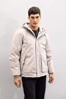 Regular Fit Kapüşonlu Fermuarlı Cepli Mont