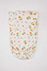 DeFacto Kız Bebek Yenidoğan Çiçekli Fitilli Kaşkorse Kolsuz Tulum C8728A524SMER233