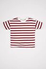 DeFacto Erkek Bebek Bisiklet Yaka Çizgili Kısa Kollu Tişört D5433A524SMBR237