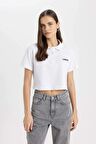 DeFacto Relax Fit Polo Yaka Baskılı Pike Kısa Kollu Tişört C7716AX24SMWT36