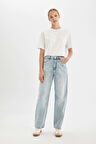 DeFacto Baggy Fit Yüksek Bel Uzun Jean Pantolon D3896AX24HSNM39