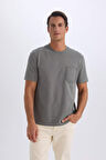 DeFacto Regular Fit Bisiklet Yaka Kısa Kollu Ağır Kumaş Tişört D7228AX25SPKH496