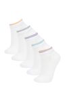 DeFacto Kadın 5'li Pamuklu Patik Çorap B6046AXNSWT1