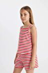 DeFacto Kız Çocuk Çizgili Sırtı Fiyonklu Atlet C9812A824HSRD63