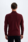 DeFacto Slim Fit Dar Kesim Yarım Balıkçı Yaka Basic Düz Triko Kazak R1127AZ24WNBR50
