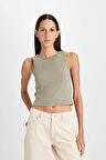 DeFacto Slim Fit Dar Kesim Halter Yaka Basic Düz Fitilli Kaşkorse Atlet A8859AX24AUKH465