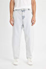 DeFacto %100 Pamuk Relaxed Slouchy Fit Rahat Kesim Havuç Kalıp Normal Bel Daralan Paça Jean Pantolon B8321AX24AUNM63