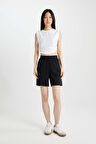 DeFacto Regular Fit Basic Düz Bermuda Şort U4570AZNSBK81