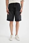 DeFacto %100 Pamuk Kargo Fit Jean Bermuda Şort C1513AX24SMNM40