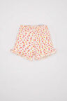 Kız Bebek Çiçekli Waffle Şort