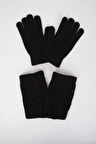 DeFacto Kadın 2'Li Örgü Eldiven R8591AZ24WNBK27
