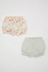 DeFacto Kız Bebek Çiçekli Penye 2'li Şort C4396A524SMER105