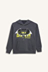 DeFacto Erkek Çocuk Batman Kapüşonlu Kanguru Cepli Sweatshirt D6740A824WNAR58
