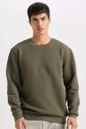 DeFacto Regular Fit Bisiklet Yaka Jakarlı Sweatshirt D5392AX24AUKH261