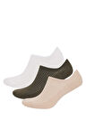 DeFacto Erkek Görünmez 3'lü Pamuklu Sneaker Çorap C6786AXNSKR1