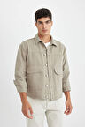 DeFacto Slim Fit Dar Kesim Düğmeli Cepli Mevsimlik Baharlık Jean Ceket B8155AX24AUBG700