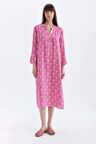 DeFacto Regular Fit Desenli Plaj Elbisesi-Fall in Love D0452AX24SMPN615
