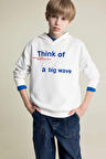 DeFacto Erkek Çocuk Oversize Geniş Kalıp Kapüşonlu Baskılı Sweatshirt D7400A825SPER98