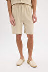 DeFacto %100 Pamuk Relax Fit Müslin Cepli Basic Düz Bermuda Şort C7589AX25SMBG695