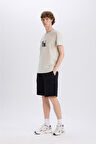 DeFacto Regular Fit Beli Bağcıklı Kargo Cepli Şort D9494AX25SMBK81