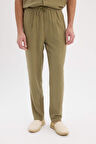 DeFacto %100 Pamuk Relax Fit Rahat Kesim Yazlık Müslin Kısa Paça Pamuklu Jogger Pantolon D6144AX25SMKH436