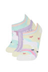 DeFacto Kız Çocuk 3'lü Pamuklu Patik Çorap E6054A8NSKR1