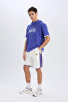 DeFactoFit NBA Los Angeles Lakers Standart Fit Kısa Paça Şort W9811AZ25SPER105