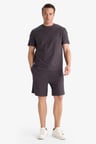 DeFacto %100 Pamuk Relax Fit Twill Dokulu Cepli Şort E2590AX25SMAR223