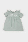 DeFacto Kız Bebek Kısa Kollu Flamlı Poplin Elbise E5815A525SPGN1123