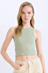 DeFacto Fitted Halter Yaka Fitilli Kaşkorse Atlet U0357AZ25SMGN1135