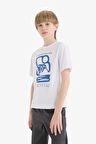DeFacto Erkek Çocuk Bisiklet Yaka Baskılı Kısa Kollu Tişört E3742A825SMWT79