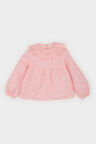 DeFacto Kız Bebek Çiçekli Flamlı Poplin Uzun Kollu Gömlek E6101A525SPPN127