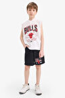 DeFacto Erkek Çocuk NBA Chicago Bulls 2'li Takım Kapüşonlu Kolsuz Tişört Beli Lastikli Şort E7104A825HSWT34