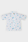 DeFacto Erkek Bebek Deniz Baskılı Flamlı Poplin Kısa Kollu Gömlek E8964A525SMER85