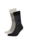 DeFacto Erkek Dikişsiz 2'li Tensel Isı Düzenleyicili Premium Uzun Çorap E7860AXNSKR1