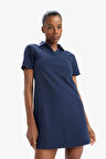 DeFactoFit Standart Fit Polo Yaka Pike Kısa Kollu Mini Sporcu Elbise D9319AX25SPNV241