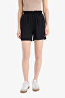 DeFacto Paperbag Yüksek Bel Geniş Paça Belmando Şort T0883AZ25SMBK81