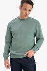 Defacto E8339 Haki %100 Pamuk Regular Fit Bisiklet Yaka Sweatshirt