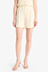 DeFacto Yüksek Bel Keten Karışımlı Şort F0005AX25SMYL504