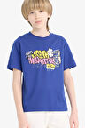 DeFacto Erkek Çocuk Bisiklet Yaka Baskılı Kısa Kollu Tişört E7493A825SMBE778