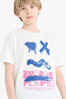 DeFacto Erkek Çocuk Bisiklet Yaka Baskılı Kısa Kollu Tişört E7494A825SMGN1025