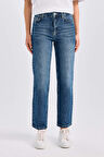 DeFacto Comfort Straight Yüksek Bel Bilek Boy Jean Yıkamalı Pantolon D8154AX24WNNM34