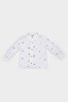 DeFacto Erkek Bebek Hayvan Desenli Flamlı Poplin Uzun Kollu Gömlek E2009A525SPER105