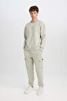 DeFacto Regular Fit Jogger Eşofman Altı Basic Düz Kargo Cepli Lastikli Paça D5252AX25SPKH494