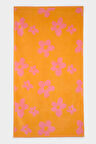 Kadın Çiçek Desenli Pamuklu Plaj Havlusu