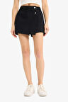 DeFacto Yüksek Bel Cepli Mini Jean Şort Etek E4696AX25SMNM40
